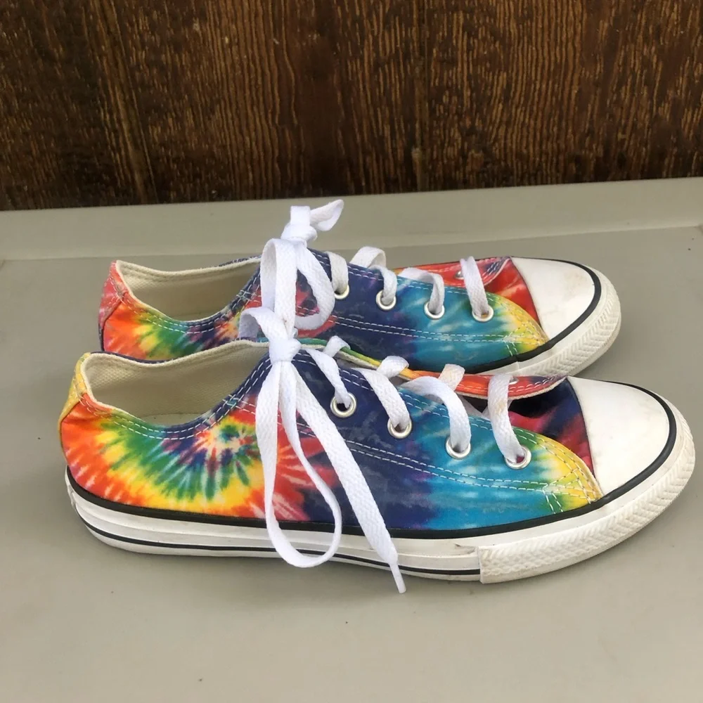 Converse Kids' Low Top Tie-Dye Sneakers - Multicolor Size 3